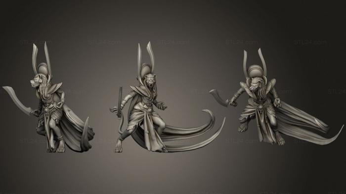 Статуэтки герои, монстры и демоны (Сехмет, STKM_3410) 3D модель для ЧПУ станка